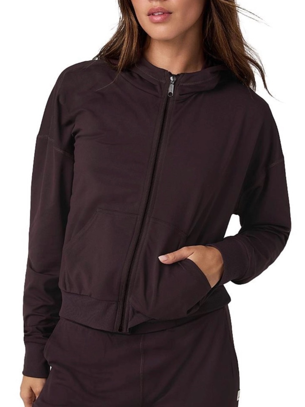 Vuori Halo Modern Full zip raisin small - Picture 3 of 3